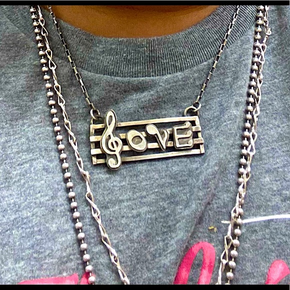Handmade Sterling music 🎼 Love Necklace - Picture 5 of 5